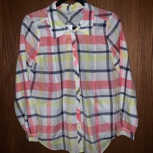 JOIE PLAID SILK SHIRT